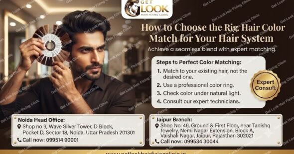 hair color matching for natural hair system