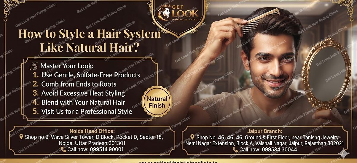 how to style a hair system like natural hair