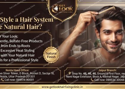 how to style a hair system like natural hair