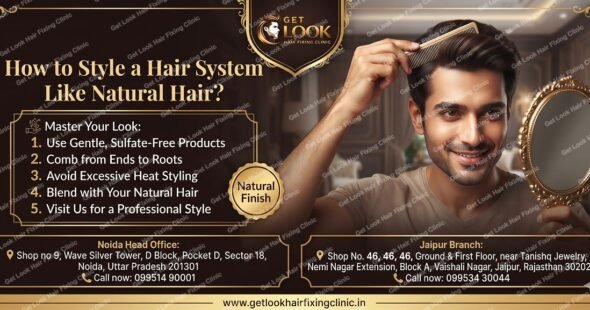 how to style a hair system like natural hair