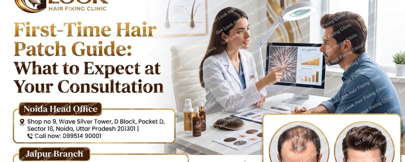 first time hair patch consultation at clinic