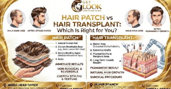 comparison of hair patch and hair transplant options