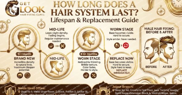 how long does a hair system last and replacement timeline