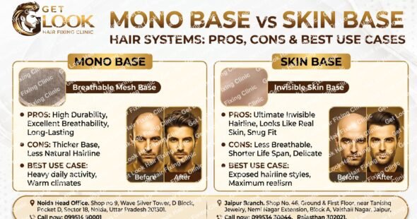 mono base vs skin base hair system comparison